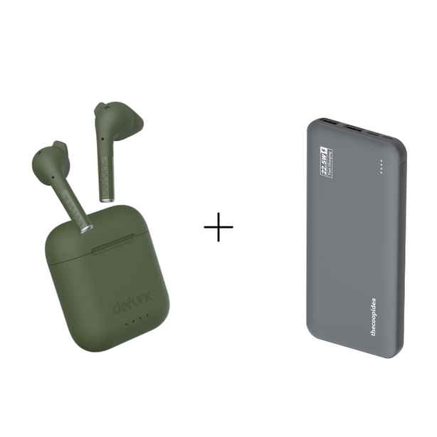 Defunc True Talk True Wireless Earbuds  +  thecoopidea Gummy Pro 2 Powerbank (Bundle Deals)