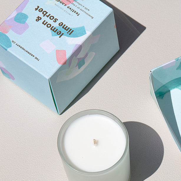 TAC Festive Favours Votive Soy Candle - Lemon and Lime Sorbet (100g)