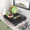 Modern Retractable Dish drying rack with cup cutlery and chopsticks drain holder