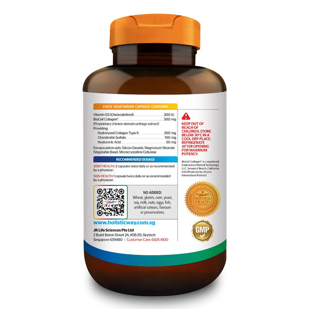 [Bundle of 3] Holistic Way Joint Collagen 60 Vegetarian Capsules per bottle