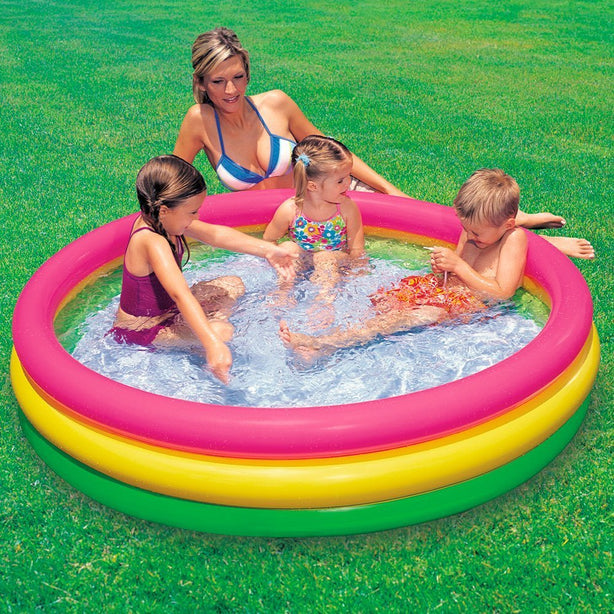 Intex Sunset Glow 3-Ring Inflatable Pool (114 x 25cm)