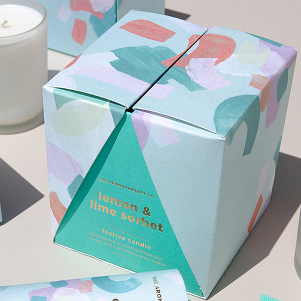 TAC Festive Favours Votive Soy Candle - Lemon and Lime Sorbet (350g)