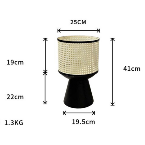 Rattan planter | flower pot stand with black base