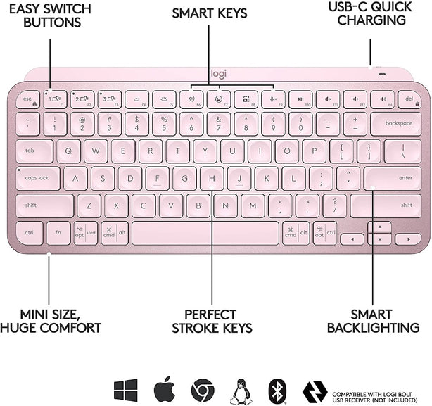 Logitech MX Keys Mini Wireless Illuminated Keyboard