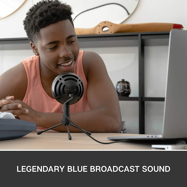 Logitech For Creators Blue Microphones Snowball iCE Plug 'n Play USB Microphone for Recording, Podcasting, Broadcasting, Twitch Game Streaming, Voiceovers, YouTube Videos on PC and Mac