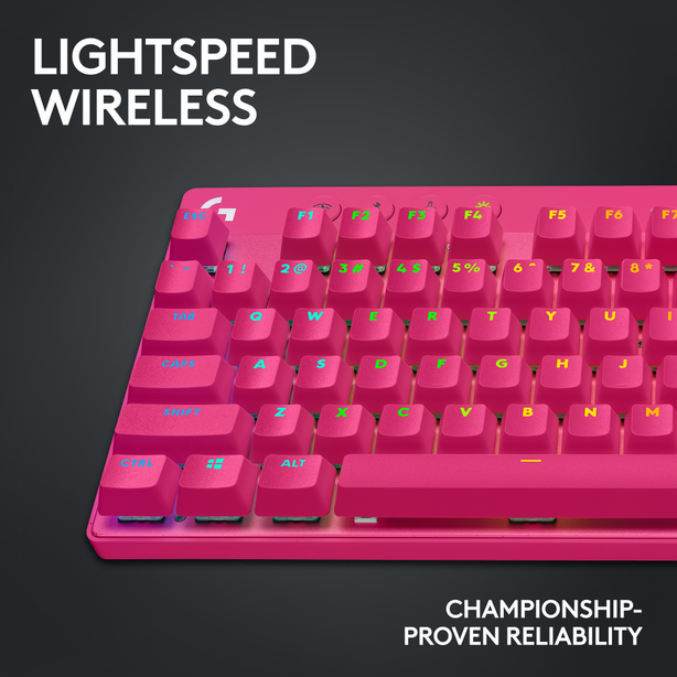 Logitech Pro X Tkl Lightspeed Gaming Keyboard Magenta (Gx-Brown)