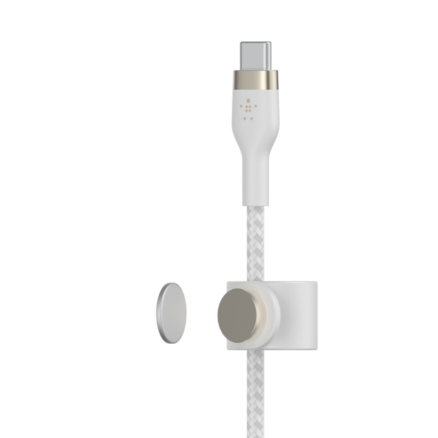 Belkin Usb-C To Lighting, Braid Sil, 1M, White Magnetic Management