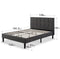 Zinus Lottie Fabric Upholstered Platform Bed Frame