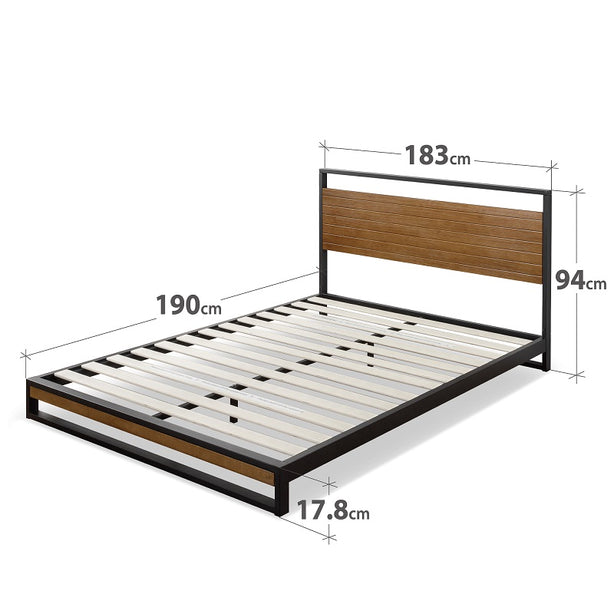 Zinus Suzanne Metal And Wood Platform Bedframe (7”)