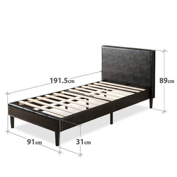 Zinus Liam Pvc Upholstered Platform Bed Frame