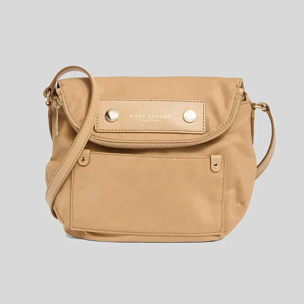 MARC JACOBS Preppy Nylon Mini Natasha Crossbody Bag Iced Coffee RB-M0012909