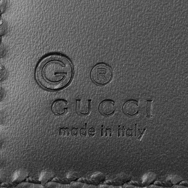 GUCCI Men's Signature GG Leather Bifold Wallet With Coin Pocket Black RB-779841