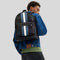 COACH West Backpack In Signature Canvas With Varsity Stripe Charcoal/Denim/Chalk RB-CV922