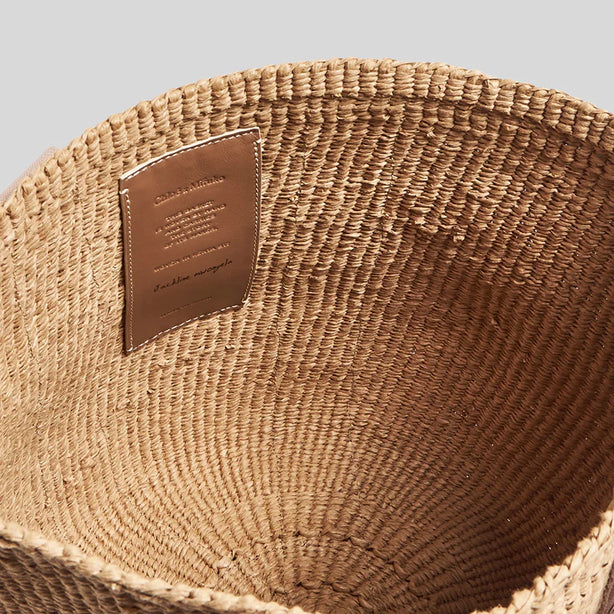 CHLOE Large Woody Basket In Natural Fibers Blushy Beige RB-CHC23AS380L1826Y