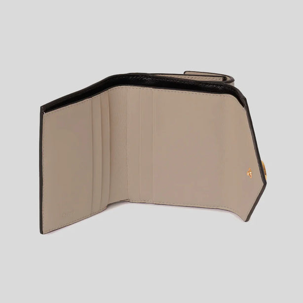 CHLOE Small Envelope Trifold Wallet In Grained Leather Motty Grey RB-CHC25SP543O93