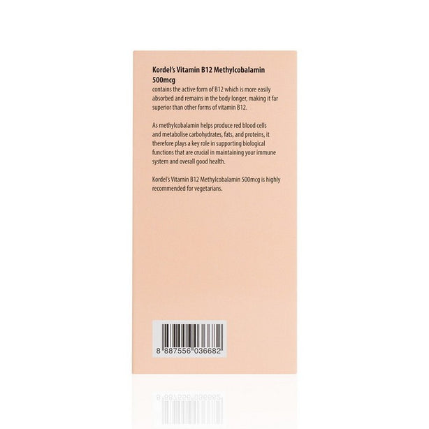 Kordel’s Vitamin B12 Methylcobalamin 500 mcg T120