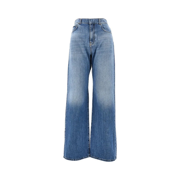PINKO Wide leg jeans with fadings