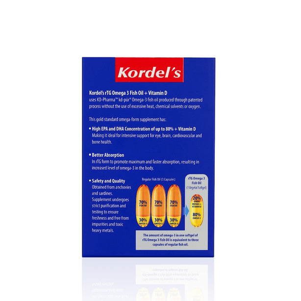 Kordel’s rTG Omega 3 + Vitamin D C60