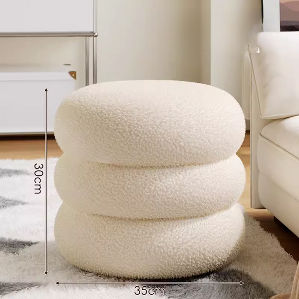 Soft Boucle Round stool