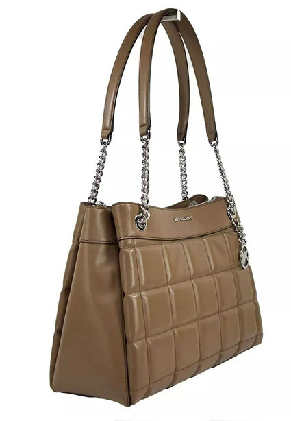 Michael Kors Michael Kors Susan Medium Quilted Leather Tote Bag - Driftwood