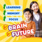 LABO Nutrition Kids DHA Brain & Bone Burstlets - Omega 3 DHA Fish Oil + Vitamin D3 for Smarter Learning Focus Brain Thinking Behaviour Immunity Eye Vision & Strong Bones Supplement