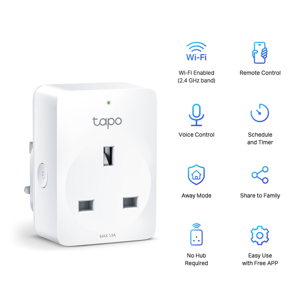 Tp-Link Tapo P100 Smart Plug (2Pack)