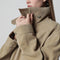 Beige Suede Leather Parka
