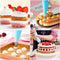 StitchesandTweed Reusable Pastry Bag Silicone Piping Tool Kit Cake Decoration with Cake Scraper - Fuscia Pink