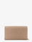Saint Laurent Leather crossbody bag with metal Cassandre logo - Darkbeige