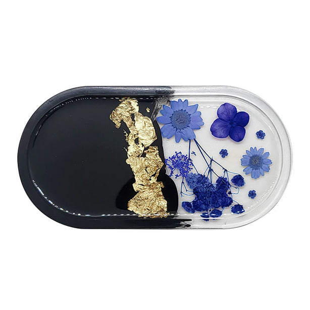 Jojomama Bloom Trinket Tray in black with gold leaf