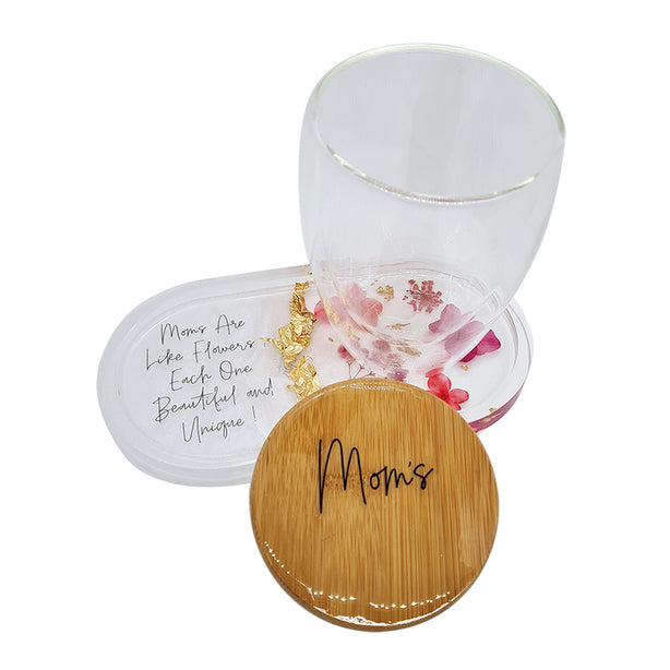 Jojomama Chill-out mom set comes with Trinket tray with double glaze glass and bamboo cover