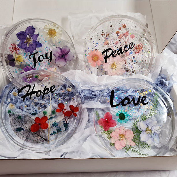 Jojomama Love, Joy, Peace & Hope Declare Series Coaster