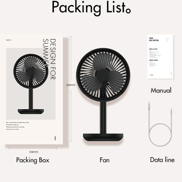 StitchesandTweed Portable Desktop Fan - Black