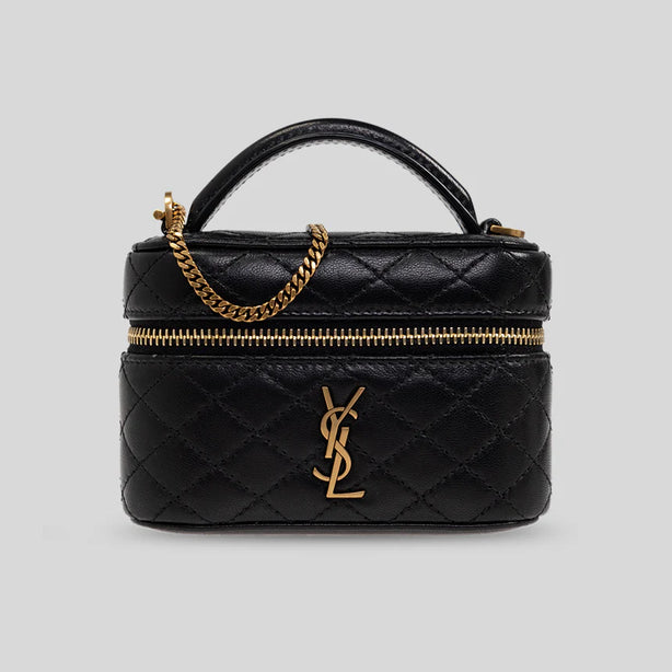 SAINT LAURENT YSL Gaby Micro Vanity Bag In Lambskin Black RB-8192851EL07