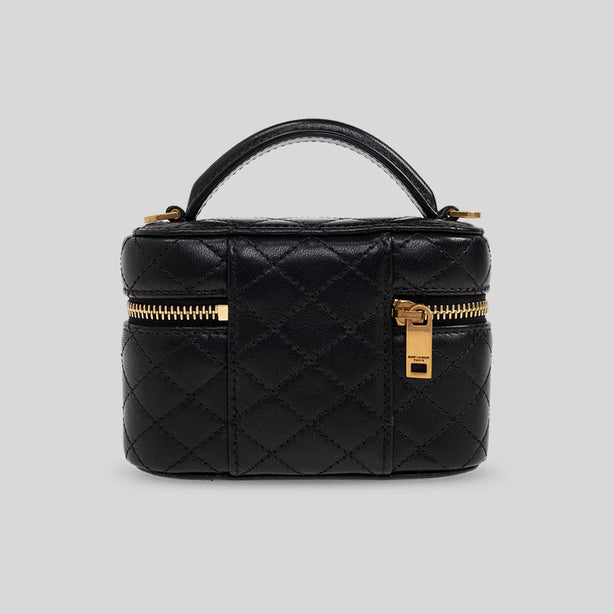 SAINT LAURENT YSL Gaby Micro Vanity Bag In Lambskin Black RB-8192851EL07