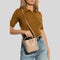 SAINT LAURENT YSL LE 37 Mini Bucket Bag In Shiny Leather Dark Beige RB-7658702R20W2