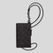 COACH Zip Lanyard Card Case In Signature Canvas Charcoal/Black RB-CAJ46