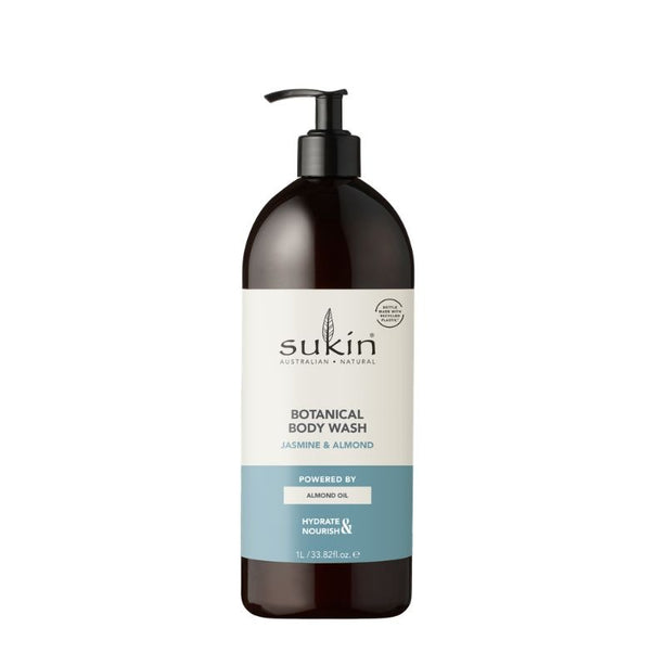 Sukin Botanical Body Wash Jasmine & Almond 1L
