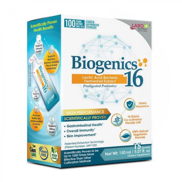 LABO Nutrition Biogenics 16 - Lactic Acid Bacteria Probiotics Immunity Eczema IBS