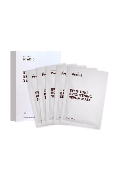 Pretti5 Even-Tone Brightening Serum Mask 22ml x5 Expiry date: Nov 26