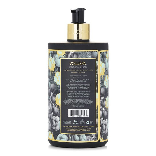 French Linen Natural Moisturizing Hand Lotion - 450ml/15.2oz