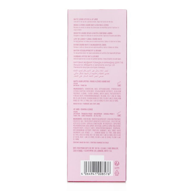 Matte Lip Kit: Matte Liquid Lipstick 3ml + Lip Liner 1.1g - # 401 Victoria - 2pcs