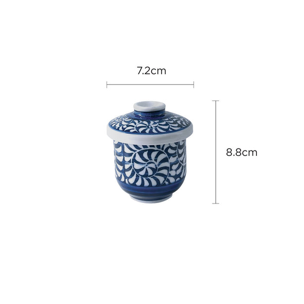 Tsuru Seasonal Japanese Tableware Collection 7.2cm Chawamushi (170cc) With Lid, Sac029