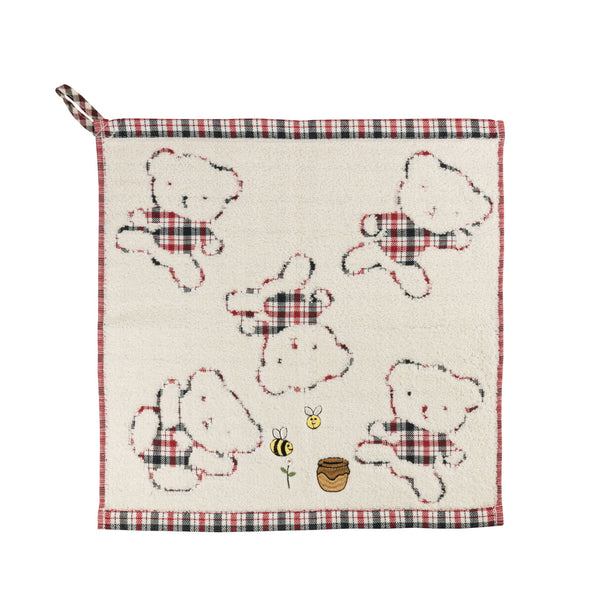 Milton Home Loopy Bee & Bear Face Towel With Loop, Set Of 3