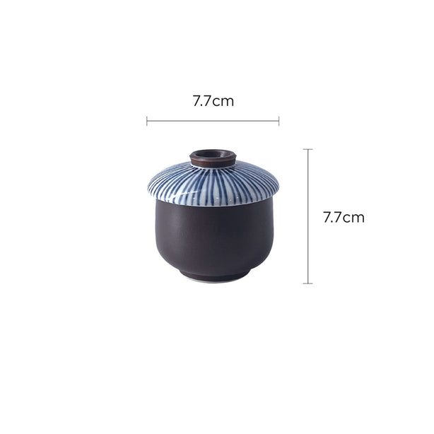 Tsuru Seasonal Japanese Tableware Collection 7.7cm Chawamushi (150cc) With Lid, Sac028