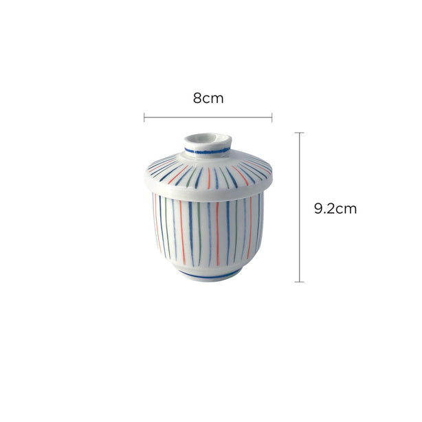 Tsuru Seasonal Japanese Tableware Collection 8cm Chawamushi (230cc) With Lid, Sac036