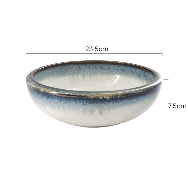 Tsuru Seasonal Japanese Tableware Collection 23.5cm Stone Bowl, Sac003