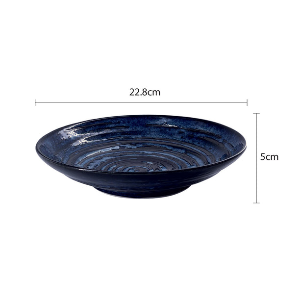 Tsuru Seasonal Japanese Tableware Collection 23cm Deep Plate, Sac057