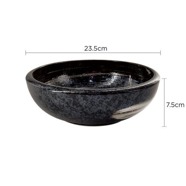 Tsuru Seasonal Japanese Tableware Collection 23.5cm Stone Bowl, Sac020