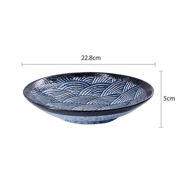 Tsuru Seasonal Japanese Tableware Collection 23cm Deep Plate, Sac060